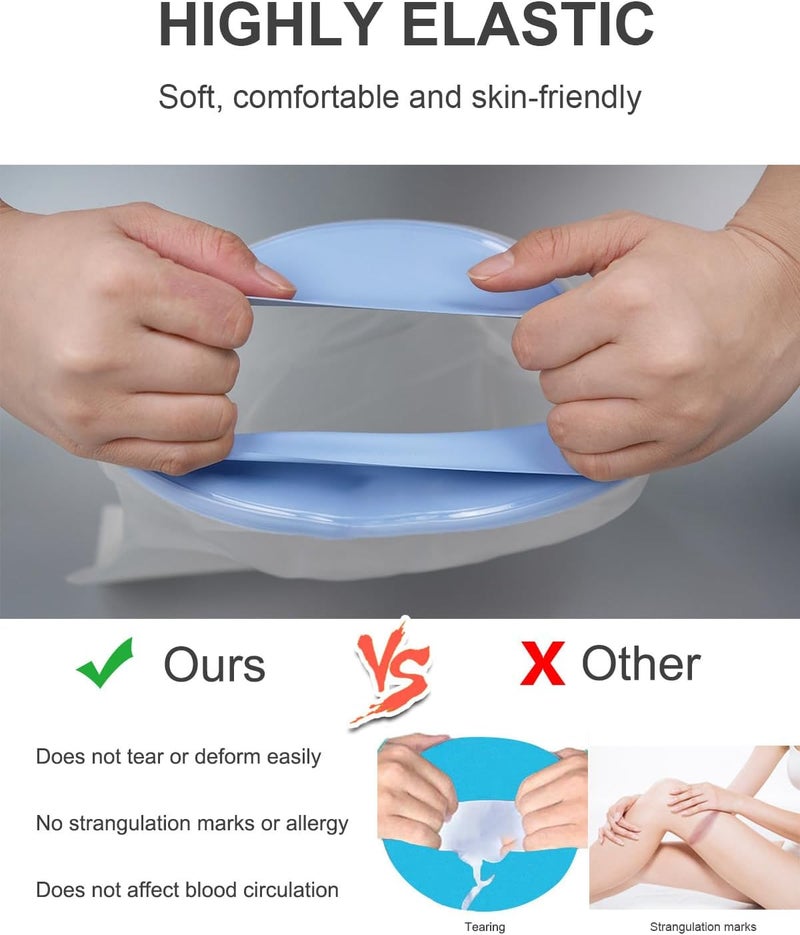 CureSquad Foot Cast Shower Cover with Non-Slip Bottom, Cast Cover for Foot, Waterproof Cover for Shower After Surgery, Soft Comfortable Ankle Cast Cover for Showering, Reusable Cast Protector - Image 5